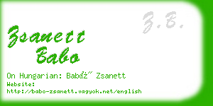 zsanett babo business card